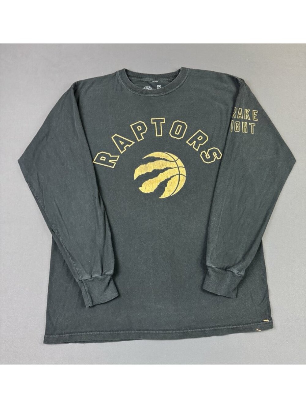 Rare Vintage Y2K NBA Toronto Raptors Drake Night OVO Sun Fade Longsleeve Shirt
